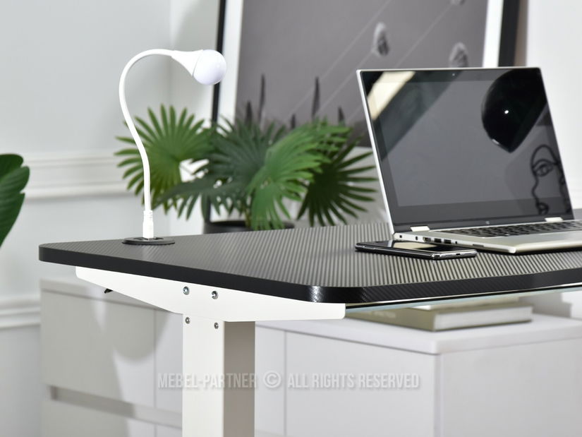 PC asztal Wilhelm (fekete + fehér)