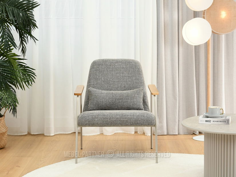 Fotel Elba (szürke bézs + tölgy)