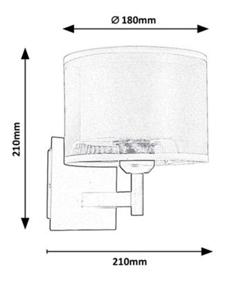 Nástenné svietidlo Anatase A (čierna + krémová)