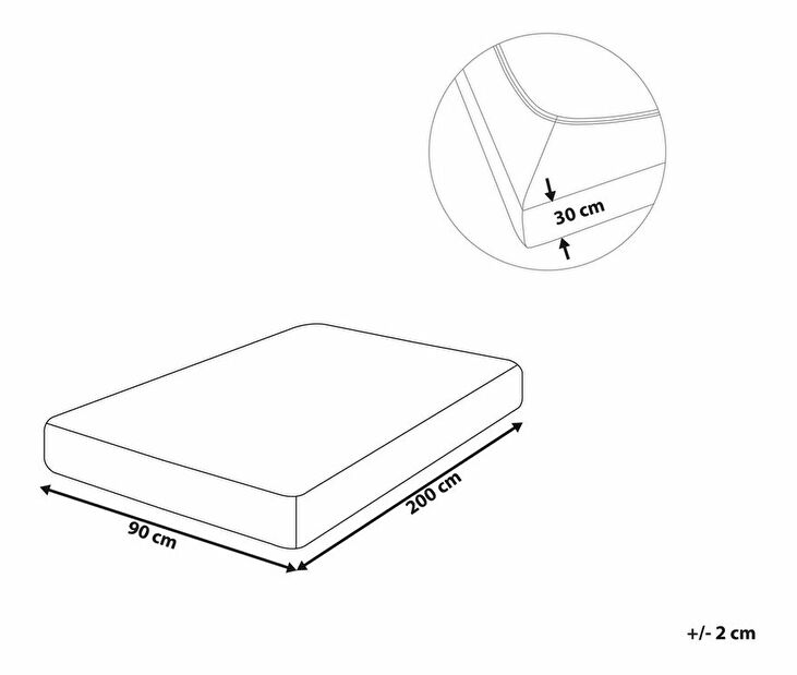 Plahta za krevet 90 x 200 cm Januba (crvena)