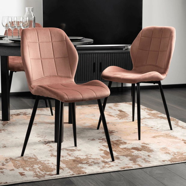 Scaun sufragerie Inolvidable (roz + negru) 