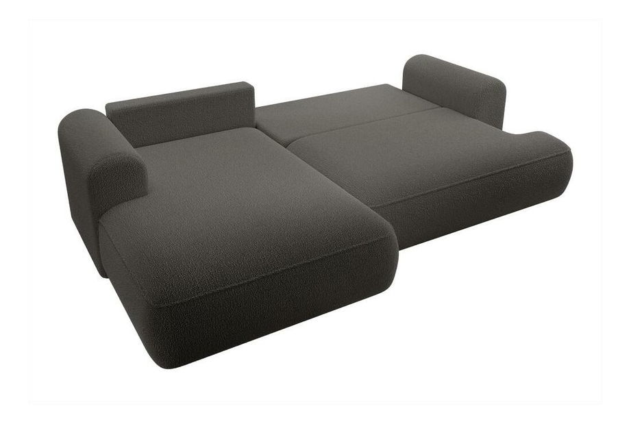 Rohová sedacia súprava Olivo I (L) (tmavosivá + čierna)