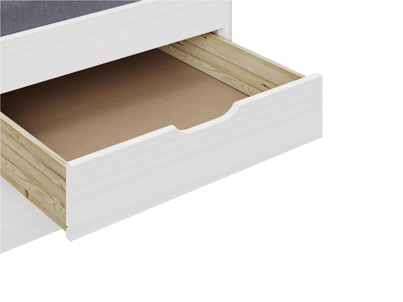 Pat de o persoană 90x200 cm Marcy (alb)