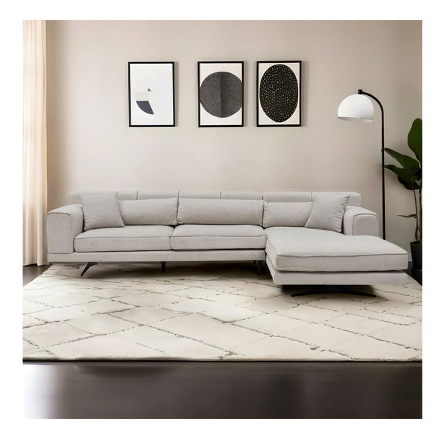 Kutna garnitura Jivagona (D) (bež + crna)