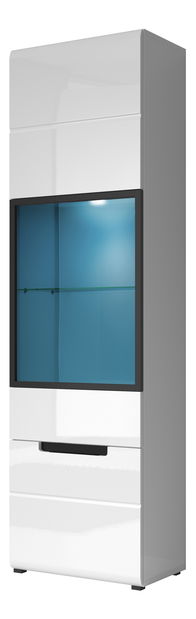 Vitrína Hayle Typ 05 (biela + biely vysoký lesk)