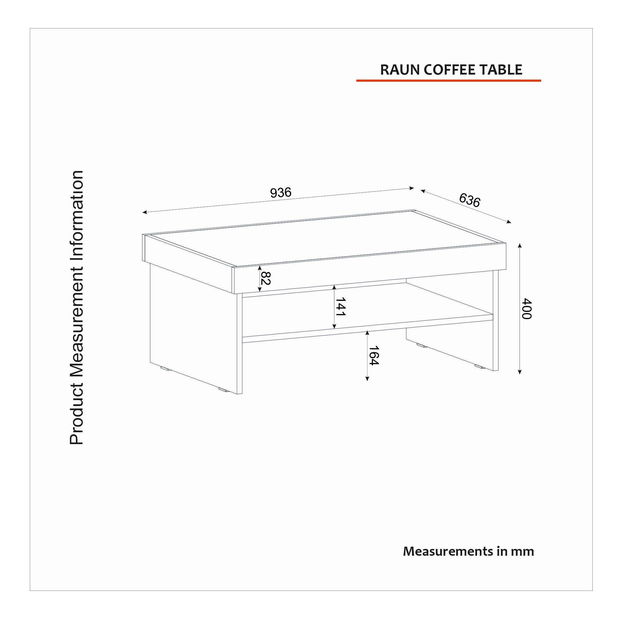 Konferenčný stolík Raunan (dub + antracit)