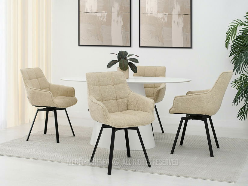 Stolička Aranbura (béžová + chrómová)