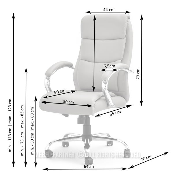 Fotoliu Luxus (gri + crom)