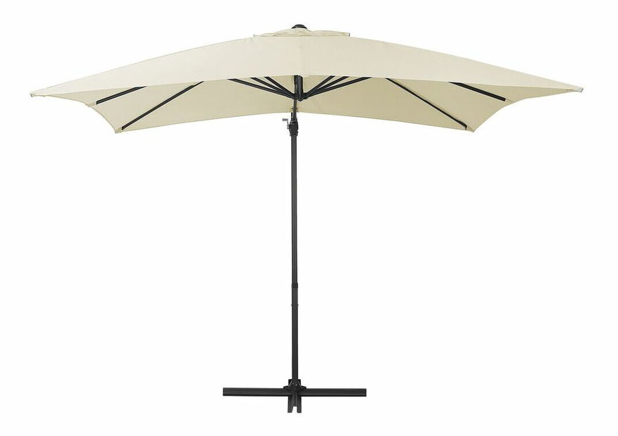 Záhradný slnečník MANIZA (tmavosivá + béžová)