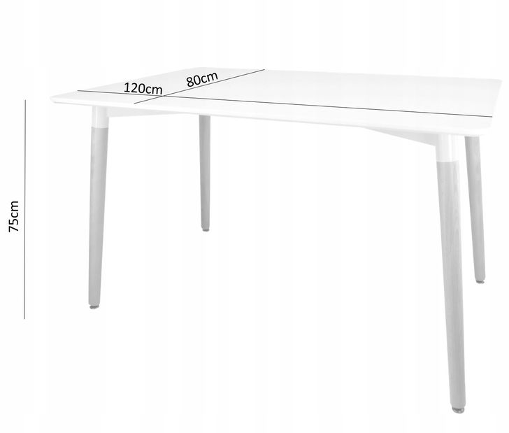 Masă de sufragerie Molly S (alb + natural) *resigilat