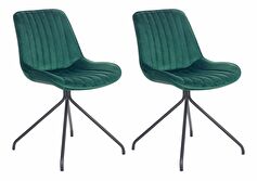 Set 2 buc scaune de sufragerie Navza (verde)