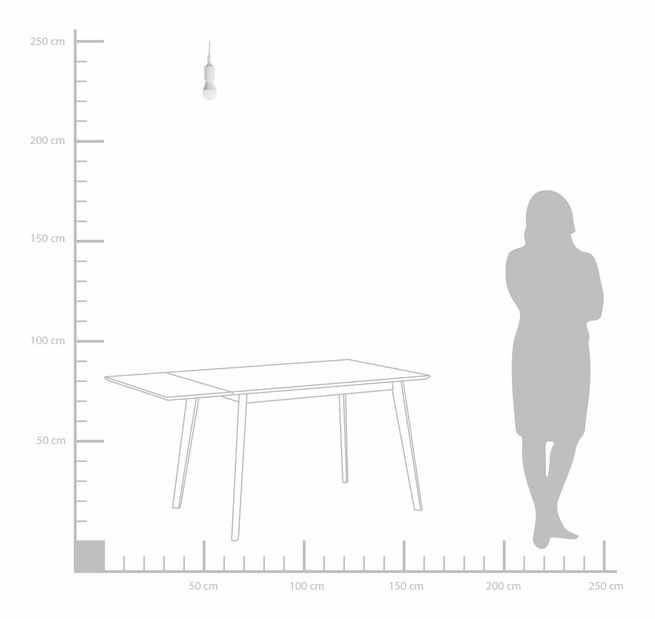 Set visećih svjetiljki 3 kom. Aktau (bijela)