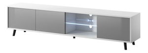 TV ormarić/stolić Gal (s rasvjetom) (bijela + siva)