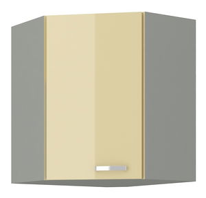Dulap superior de bucătărie de colț Kelyn 58 x 58 GN 72 1F (Crem lucios + gri)