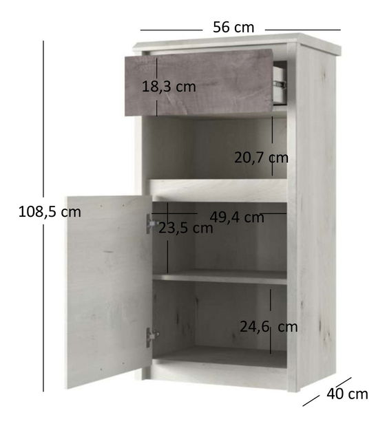 Ormarić Norine (arktička joha + oniks)