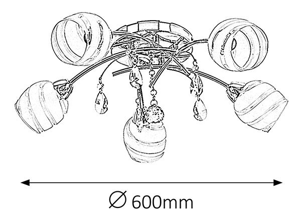 Bodové svietidlo Melissa 2622 (chrómová + biela + priehľadná)
