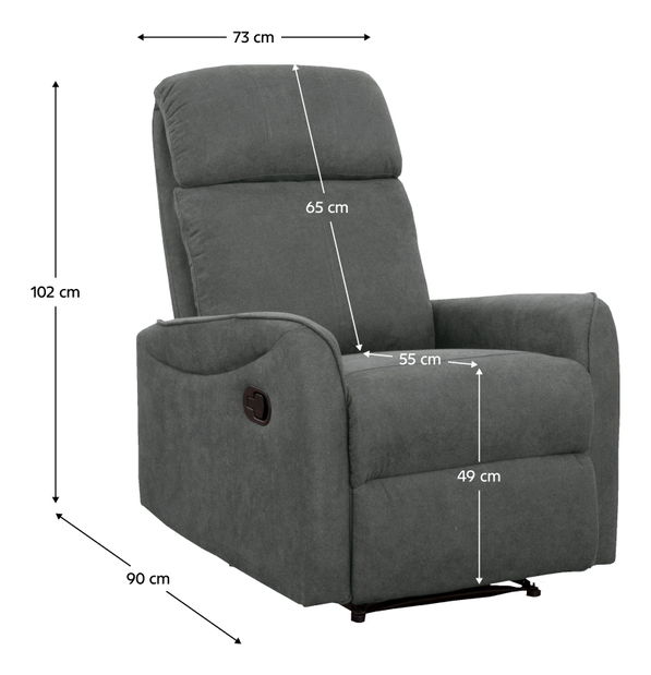 Garnitura za sjedenje 3+2+1 Fotron (tamnosiva) 