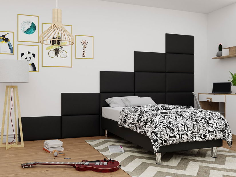 Kárpitozott fali panel Pazara 70x40 (öko-bőr Soft 011 + fekete)