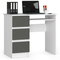 PC asztal Benicio (fehér + grafit) (B)