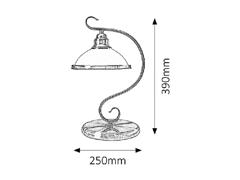 Stolová lampa Elisett 2752 (bronzová + biela)