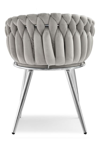 Jedálenská stolička Radio (sivá + strieborná)