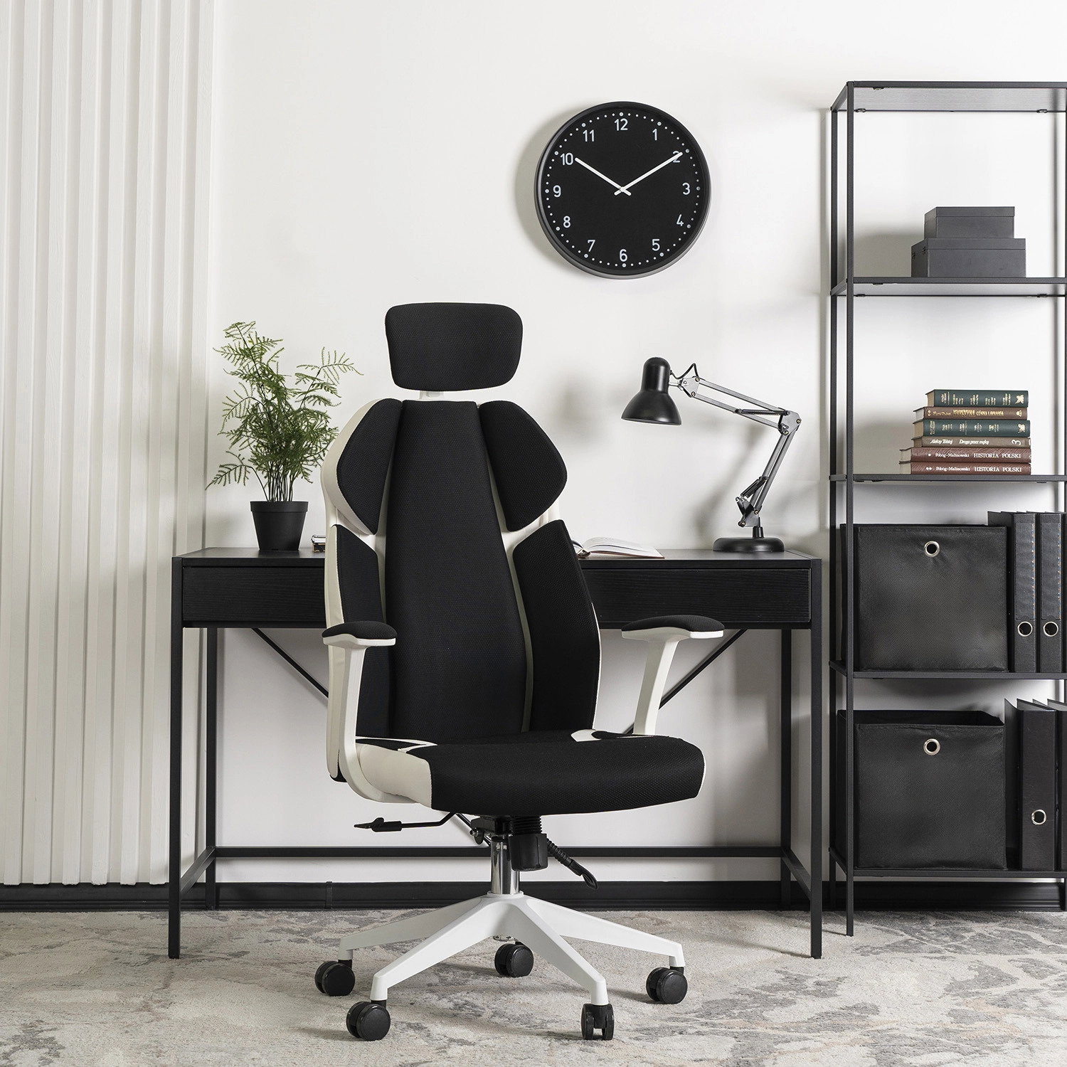 Uredska stolica Dunop (crna + bijela) 
