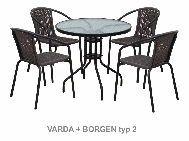 Kerti szék Vernell (fekete)