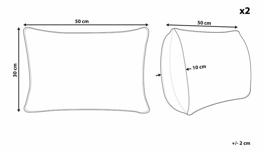 Set ukrasnih jastuka (2 kom.) 30 x 50 cm Gopa (zelena) *rasprodaja