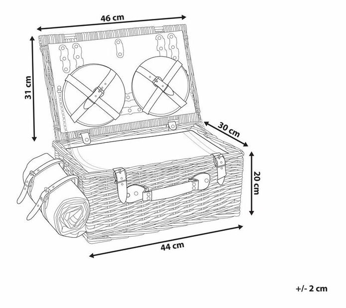 Coș de picnic Estella (natural)
