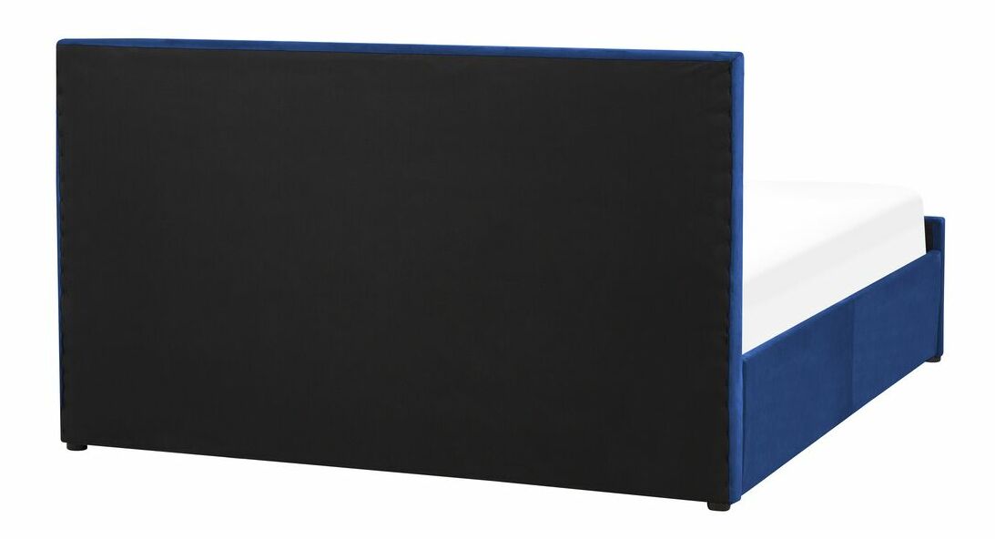 Bračni krevet 160 cm Rhett (plava) (s podnicom i prostorom za odlaganje)