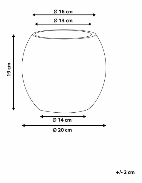 Váza 19 cm Bertram (viacfarebná)