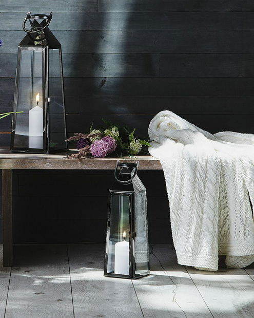 Felinar CAICO 42 cm (oțel inoxidabil) (negru)