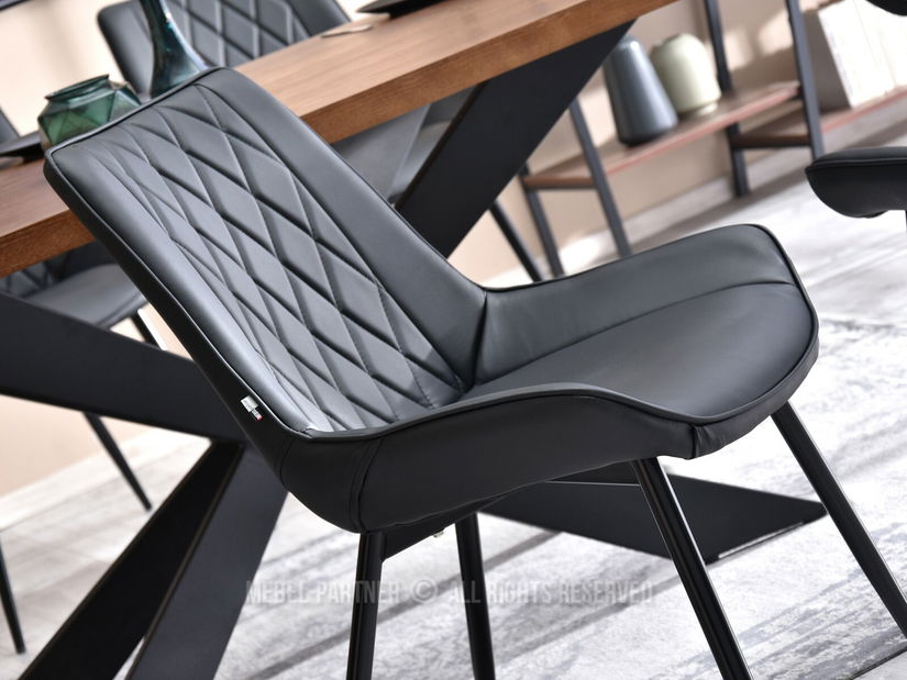 Scaun Aron (negru + auriu)