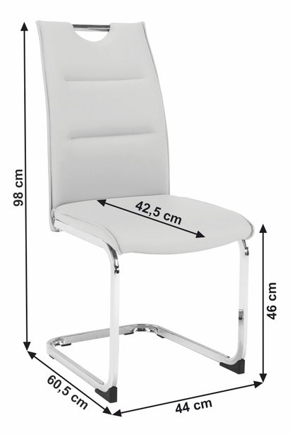 Set 4 ks. jedálenských stoličiek Tossa (svetlosivá) *výpredaj