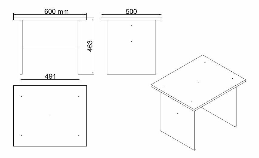 Set mobilier birou Vincent 11 (nuc + antracit)