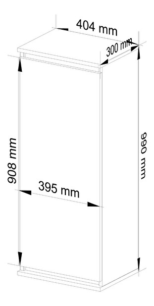 Zidni ormarić Wren II (wenge + bijela)