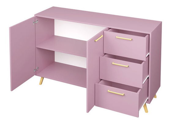 Mobilier cameră studenți Lenona I (prun + auriu)