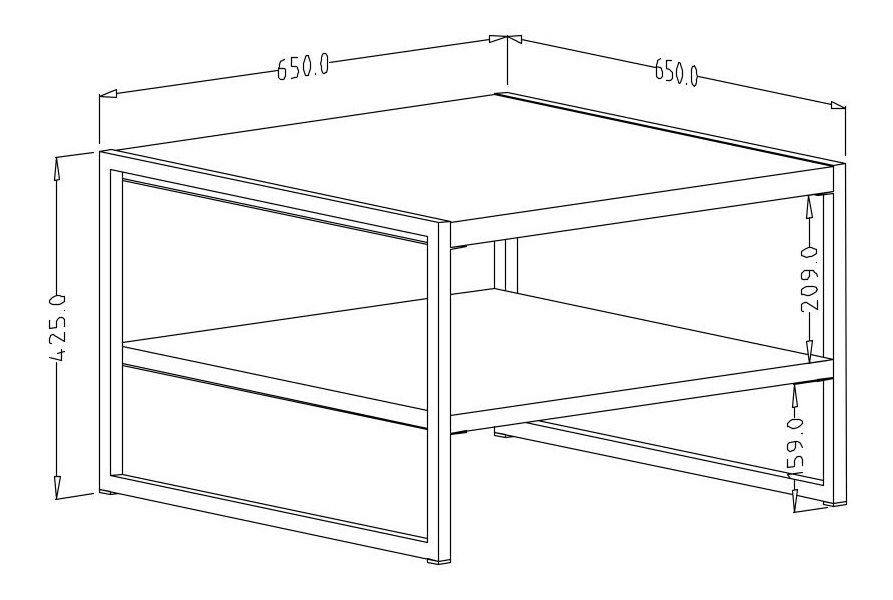 Konferenční stolík Taren Typ 99 (smrek + čierna)
