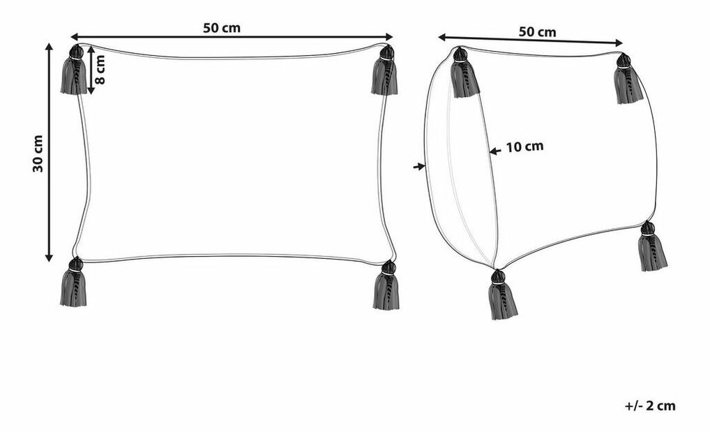 Ukrasni jastuk 30 x 50 cm Inca (bež)