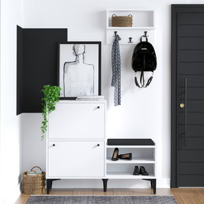 Mobilier hol Aliex 6 (alb + negru)