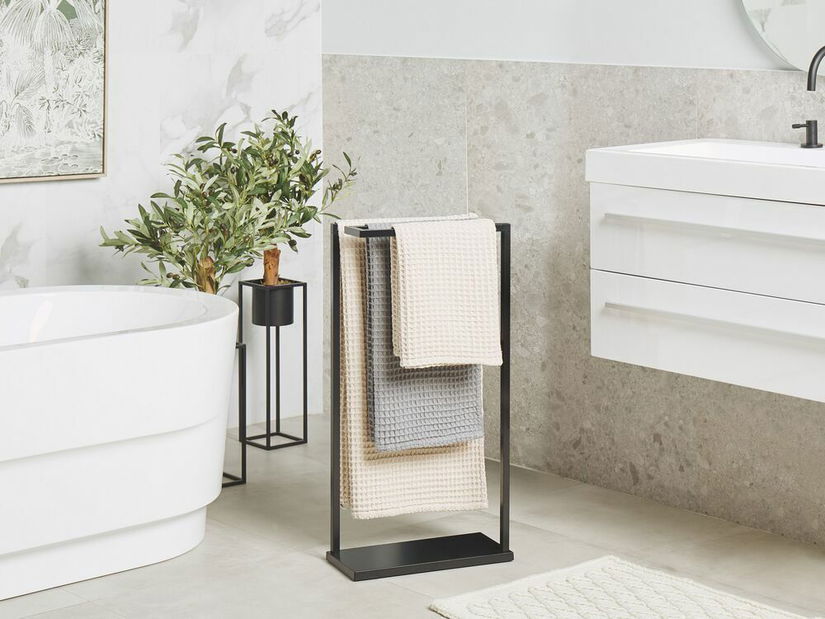 Törölközőtartó állvány Guillermo (fekete)