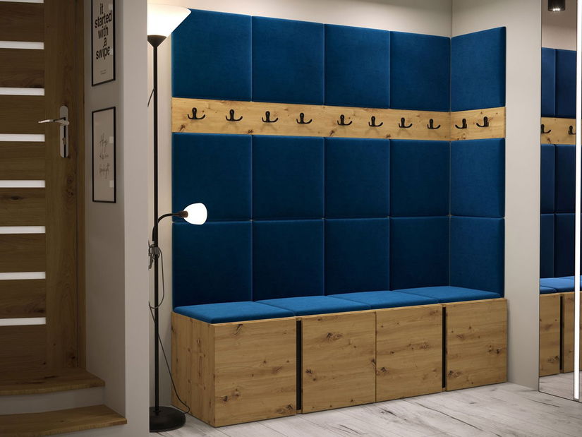 Mobilier hol Tovenaz II (stejar artisan + negru)