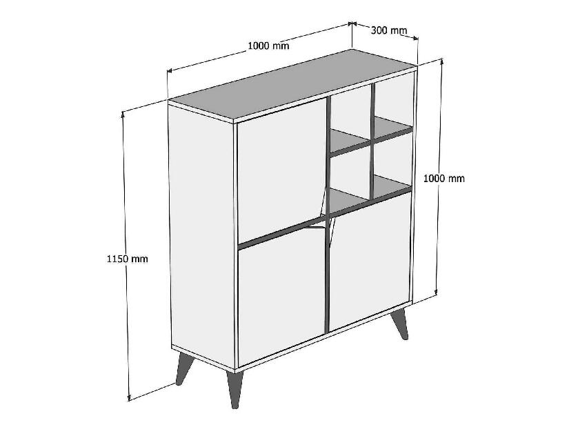 Dulap Phoebe (Alb + Galben)