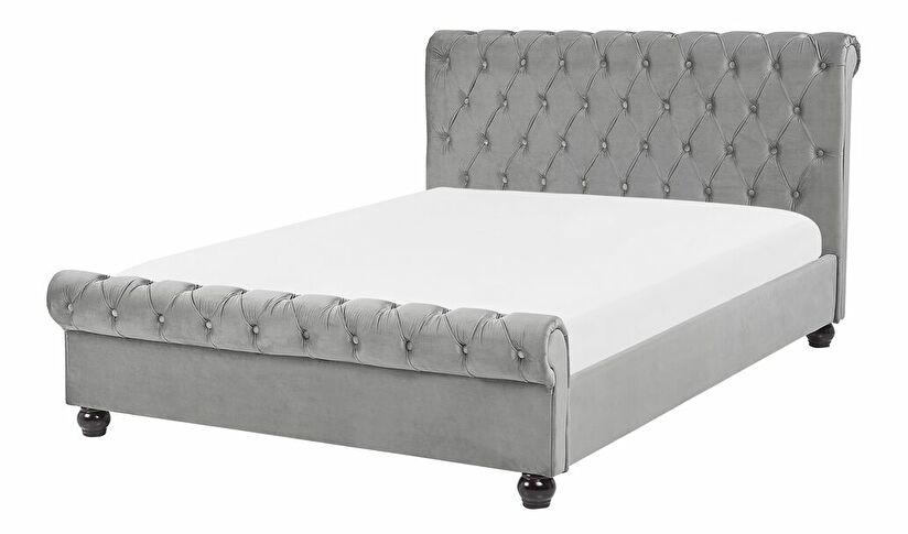 Manželská posteľ 140 cm ARCHON (s roštom) (sivá)