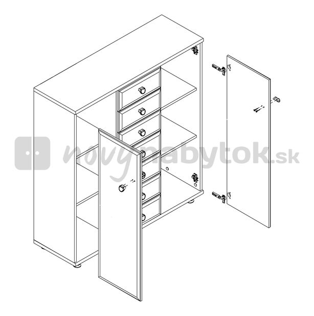 Komoda BRW XXI D7S/10/10