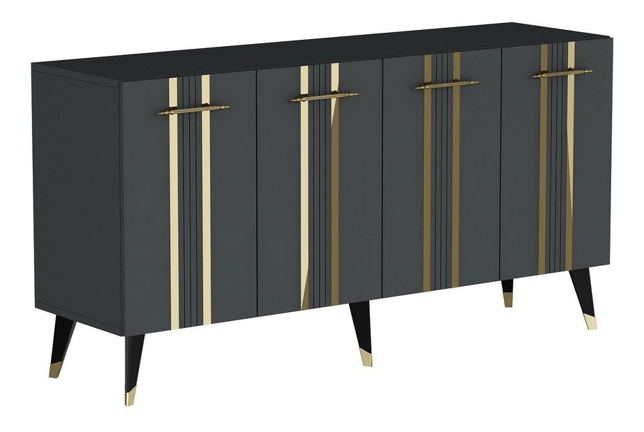 Szekrény Pebine 1 (antracit + arany) 