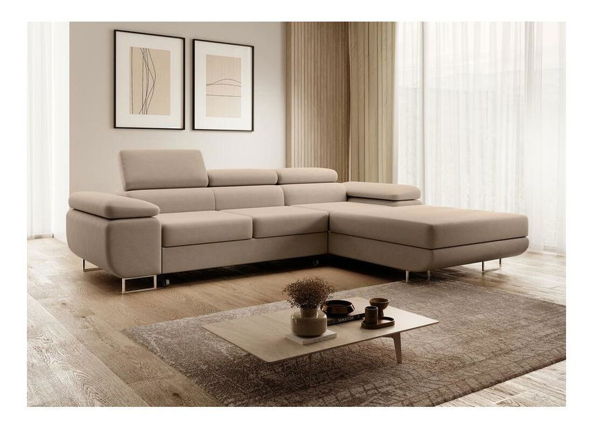 Colțar Grande (D) (bej mediu + crom)