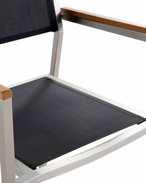 Szék szett 6db Grosso (fekete) (rozsdamentes acél)