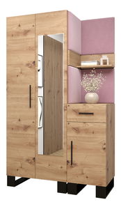 Set mobilier pentru hol Amanda 16 (Stejar artisan + roz)