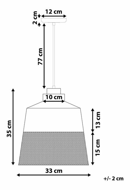 Závesná lampa Mage (čierna)